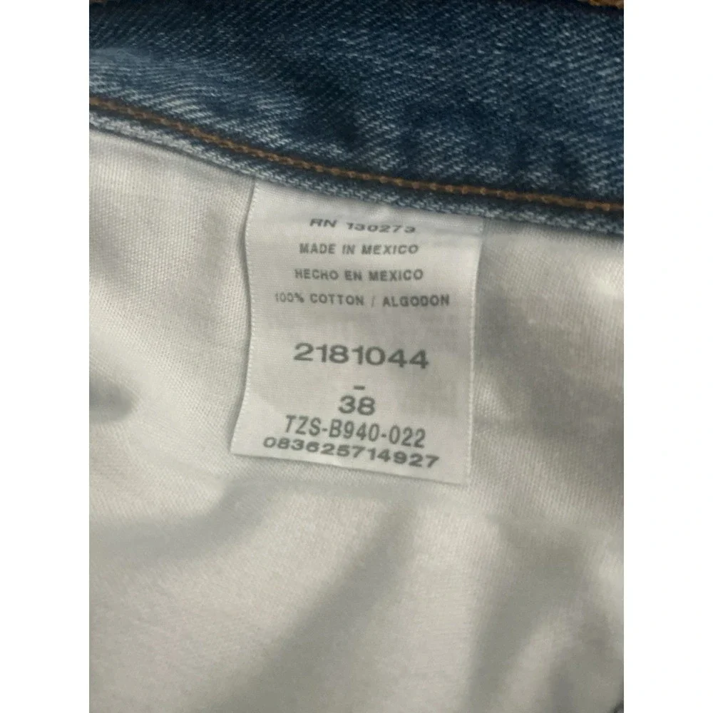 Lee Y2K Denim Shorts Mens 38 Blue Regular Fit Made In Mexico Bermuda